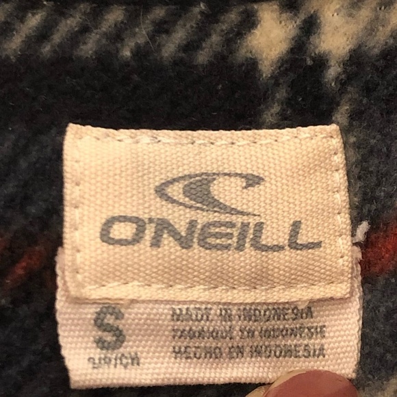 O'NEILL Shacket Women's Size Small Blue Red Plaid Multicolor Long Sleeve - Picture 6 of 12